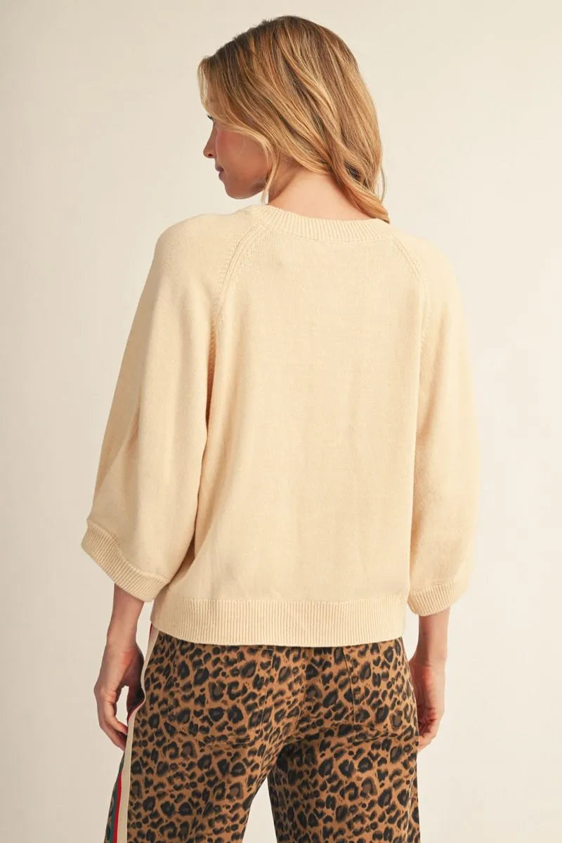 JODIFL NATURAL CARDIGAN G16626