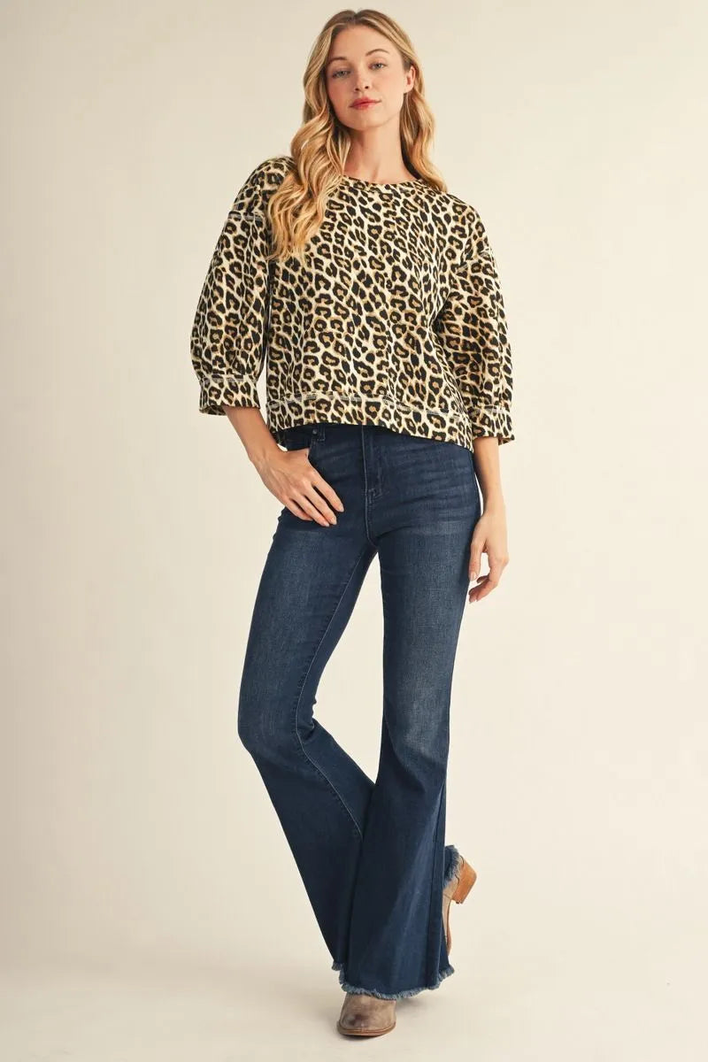 JODIFL H50251-4 LEOPARD TOP