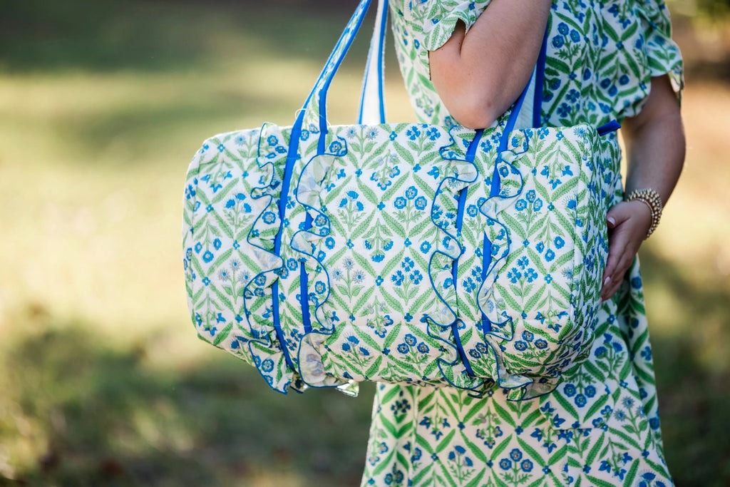 HG JARDIN BLEU LUXE LARGE DUFFLE