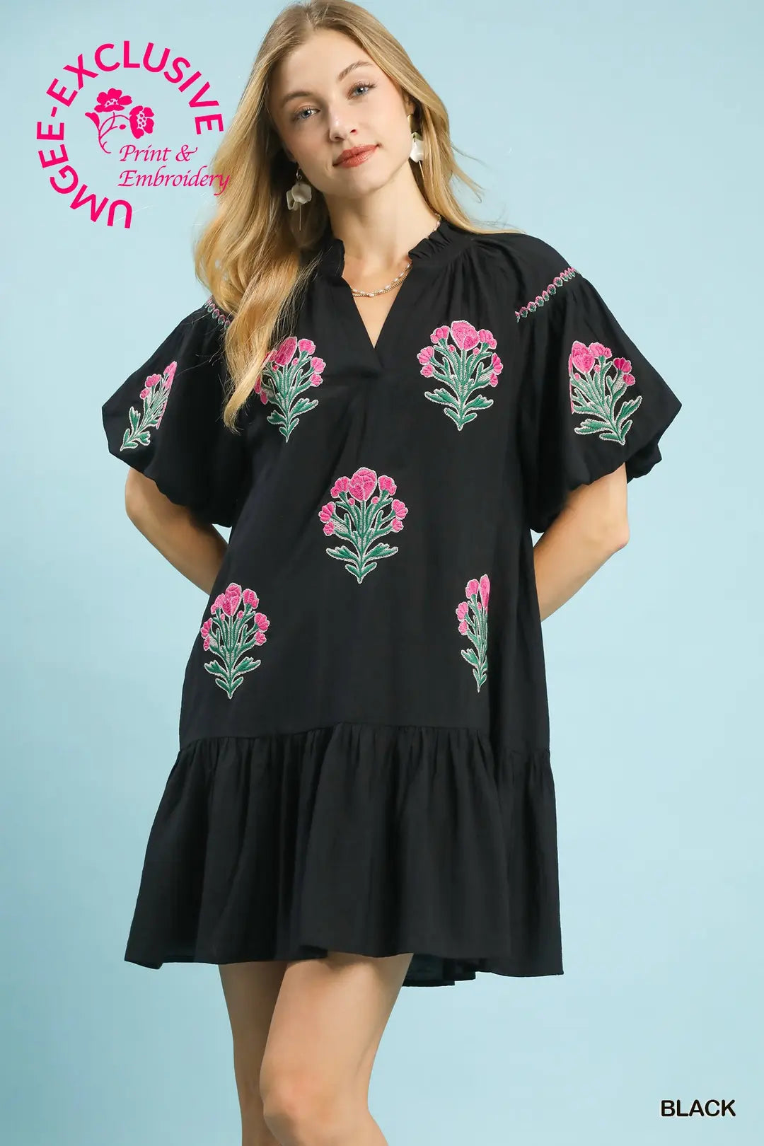 UMGEE BUBBLE SLV DRESS C4810