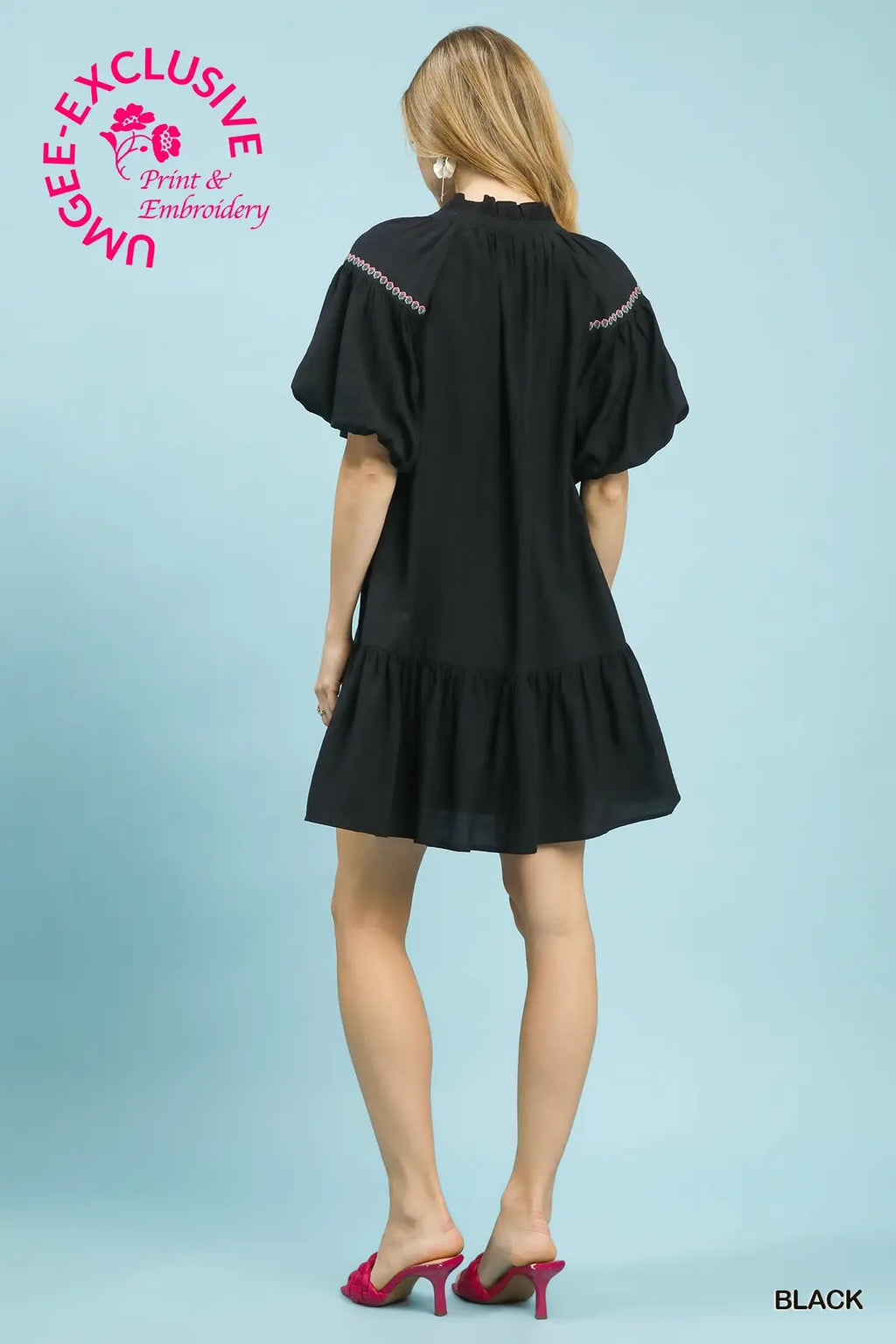 UMGEE BUBBLE SLV DRESS C4810
