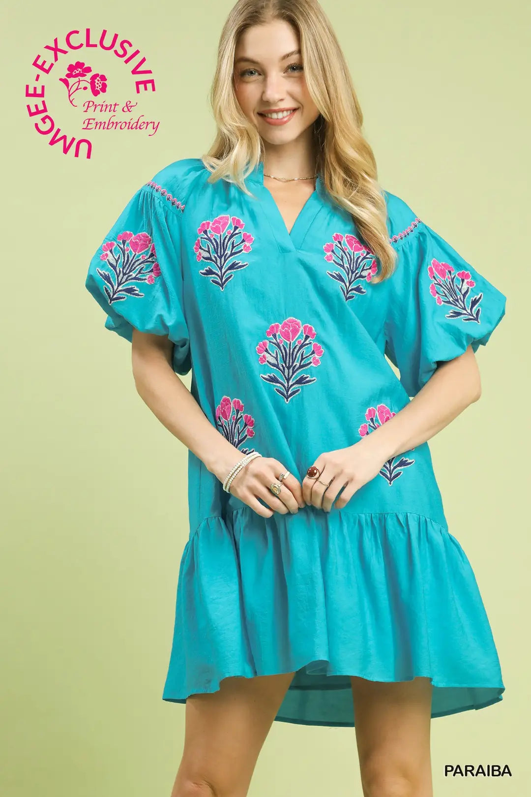 UMGEE BUBBLE SLV DRESS C4810