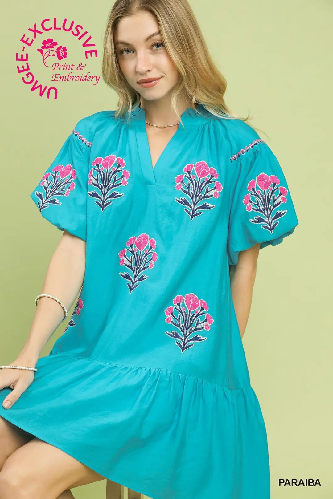 UMGEE BUBBLE SLV DRESS C4810