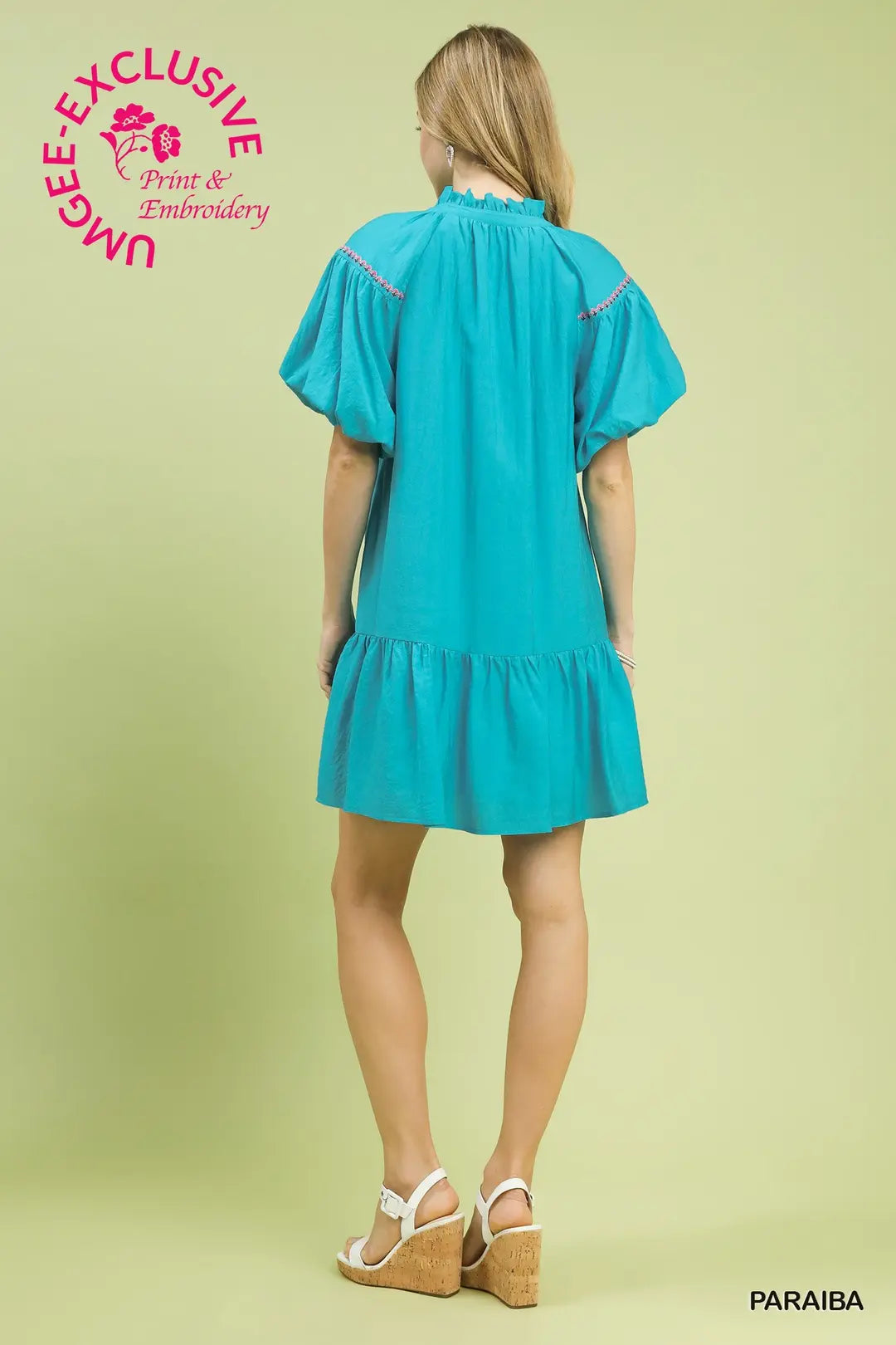 UMGEE BUBBLE SLV DRESS C4810