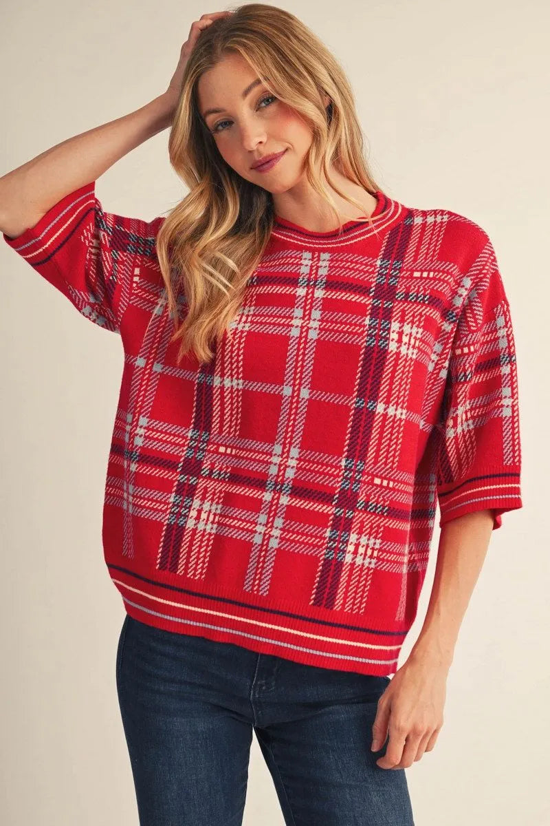 JODIFL RED SWEATER G51058-1