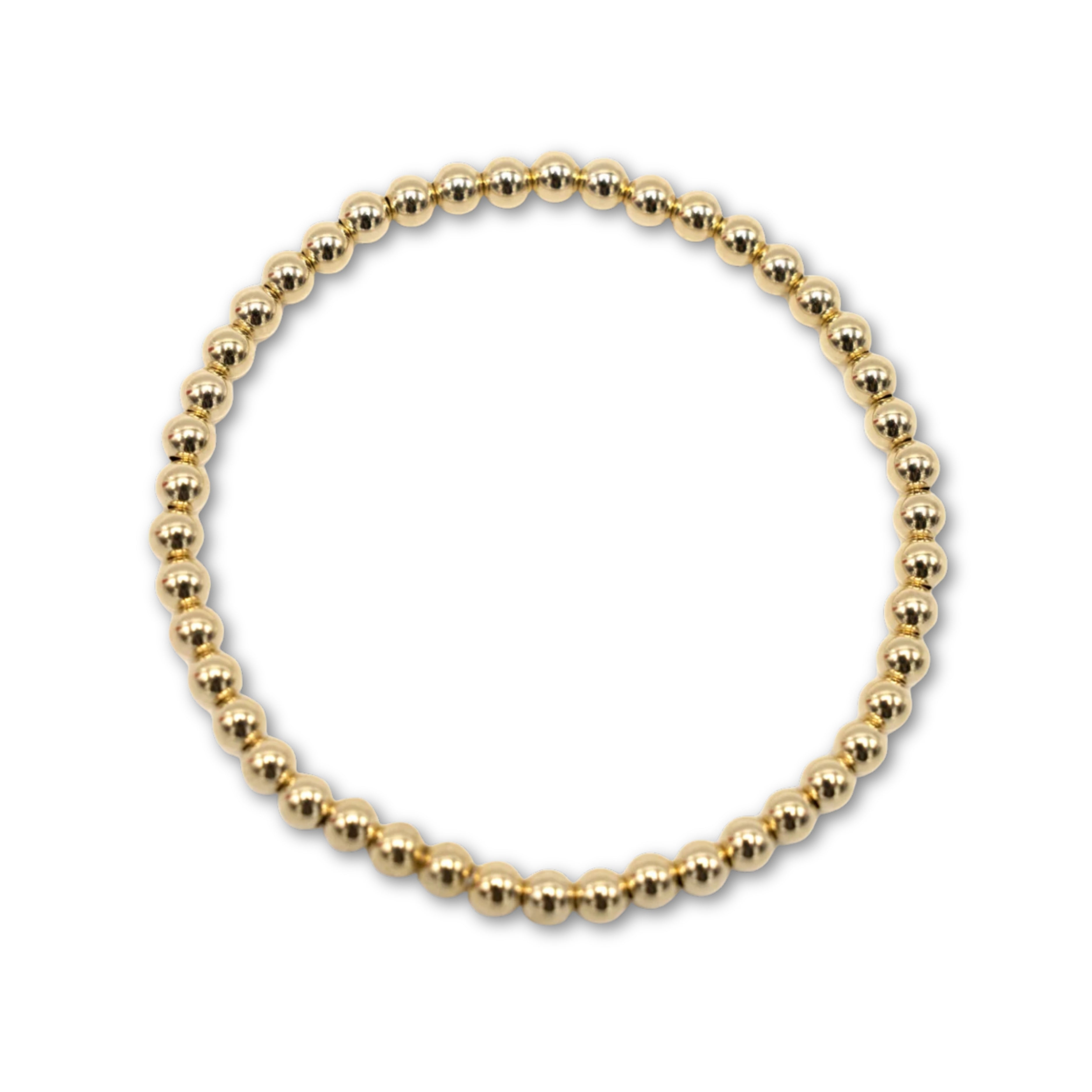 4mm 14k Gold Filled Karma Waterproof Bracelet - 7"