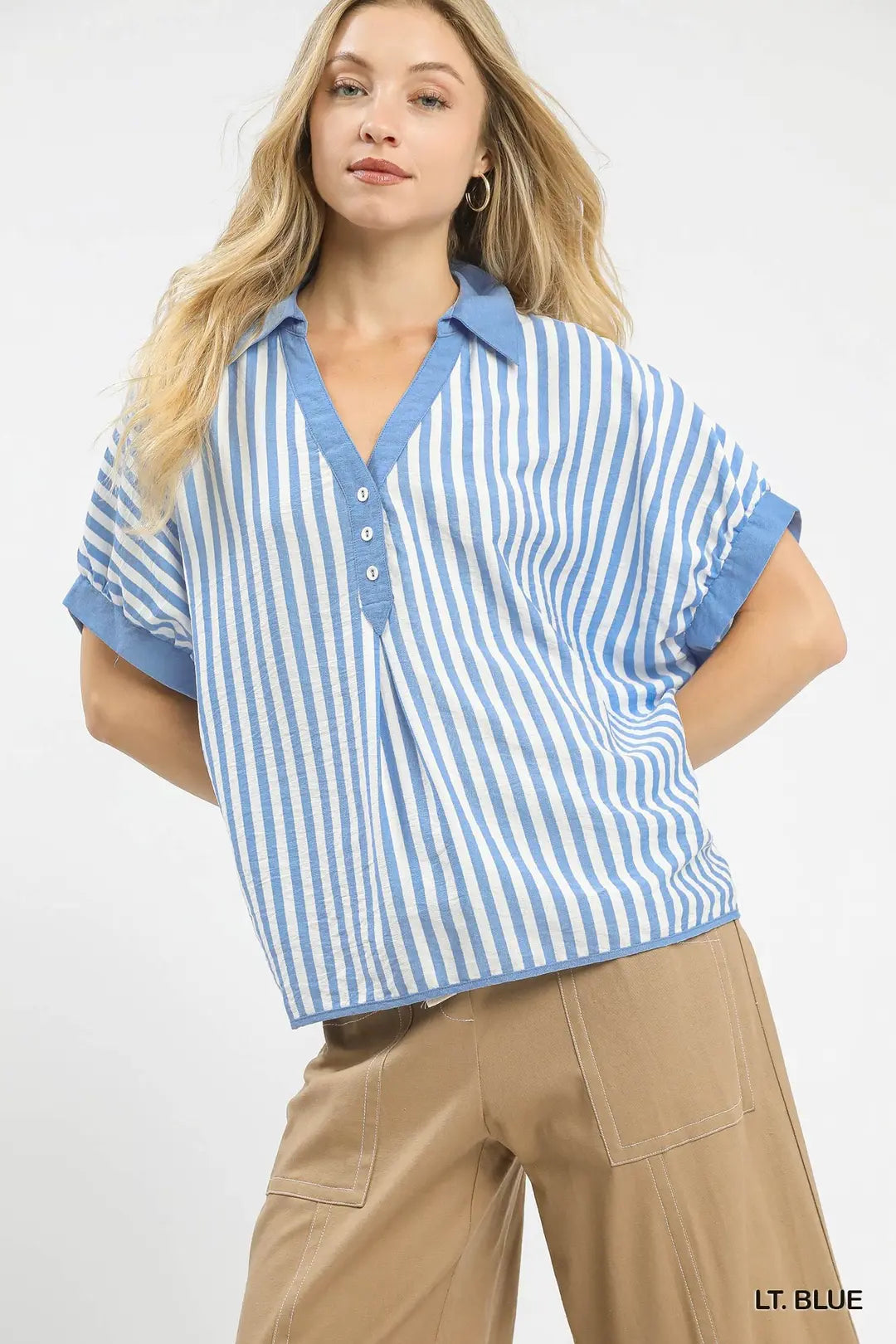 UMGEE BLUE OVERSIZE TOP K1547