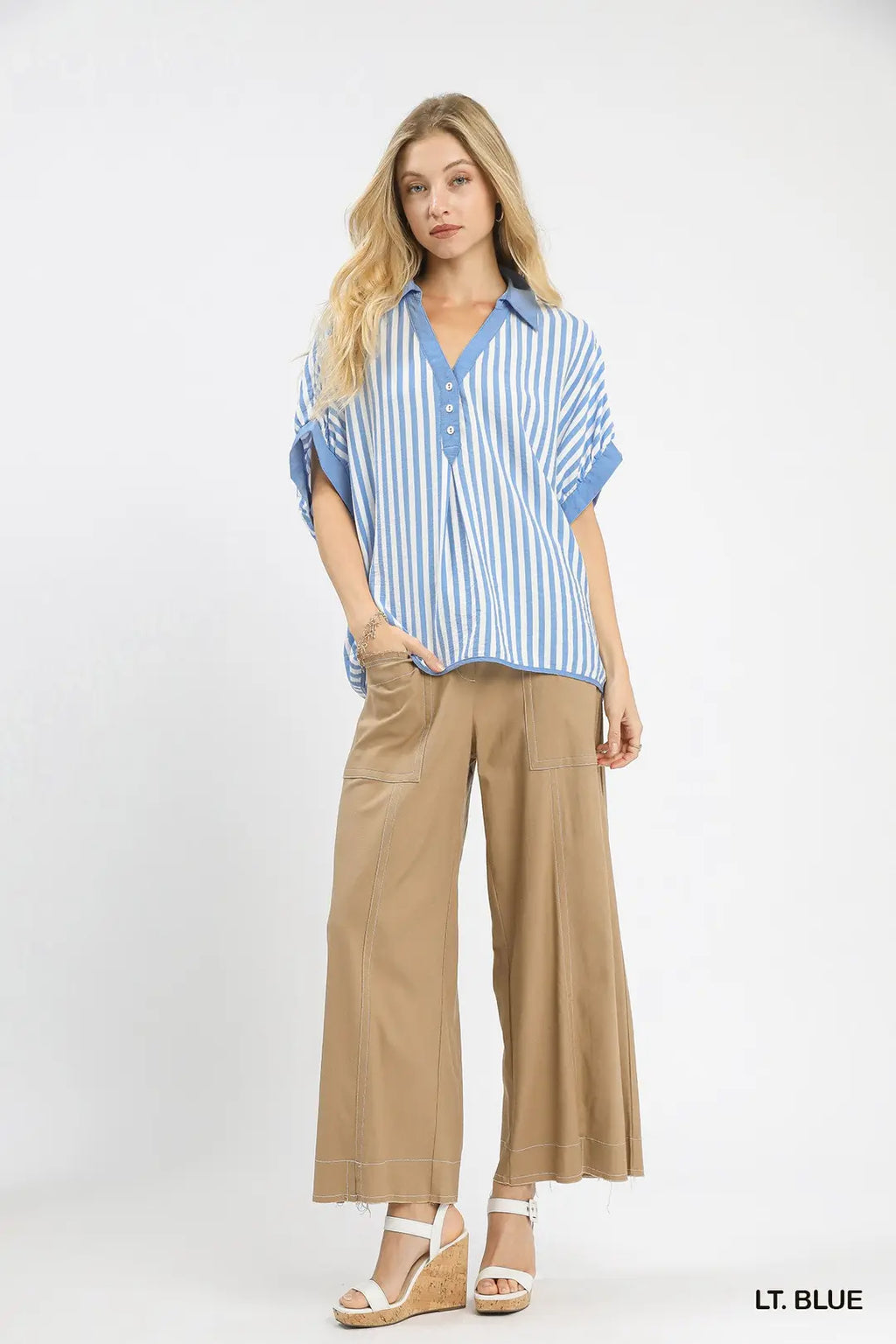 UMGEE BLUE OVERSIZE TOP K1547