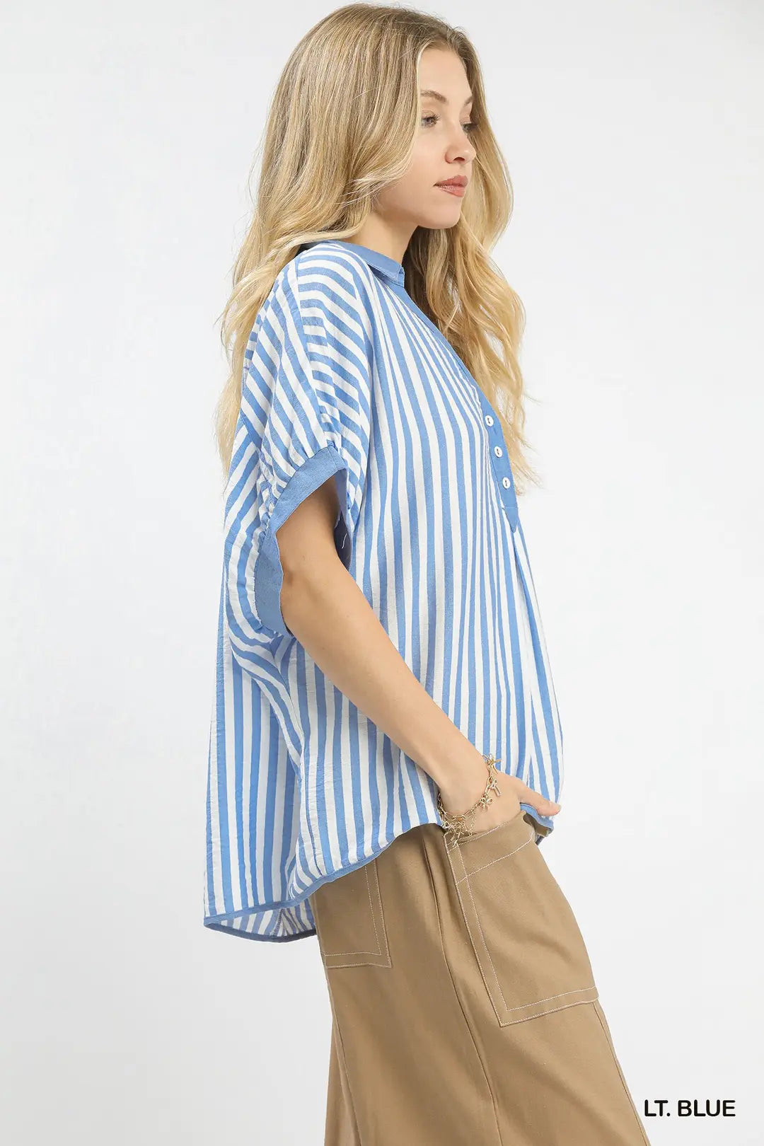 UMGEE BLUE OVERSIZE TOP K1547