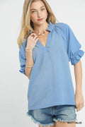 UMGEE MISTY BLUE TOP C5886
