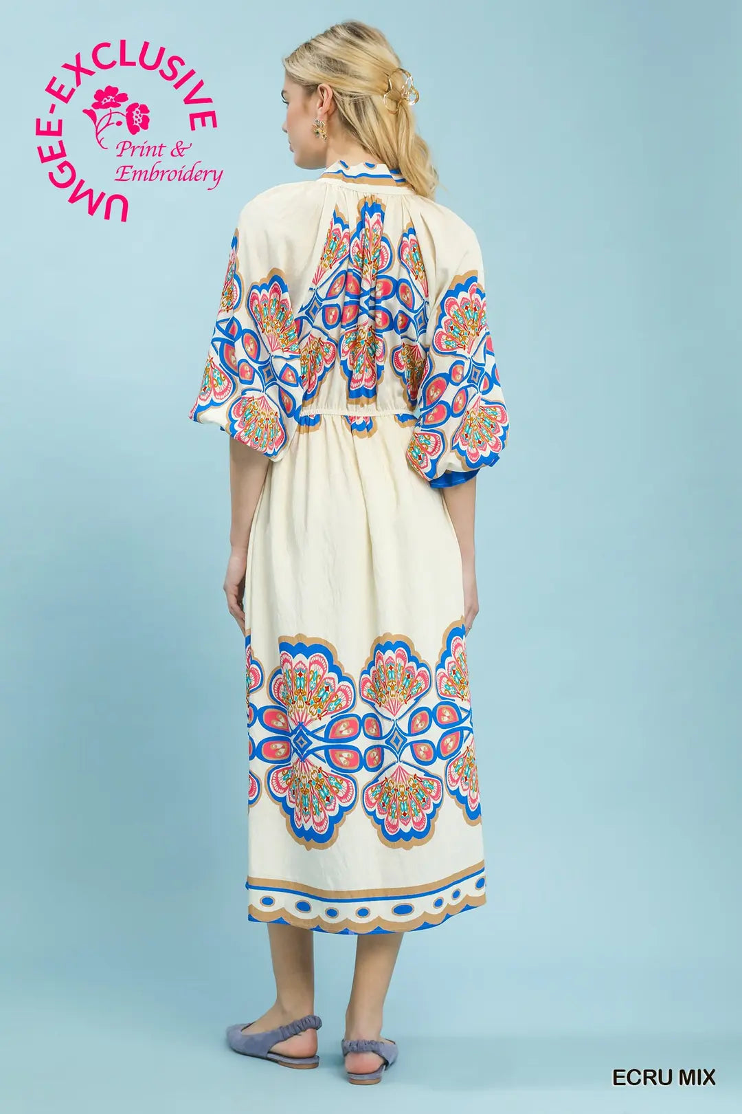 UMGEE CREAM MIX DRESS C5837