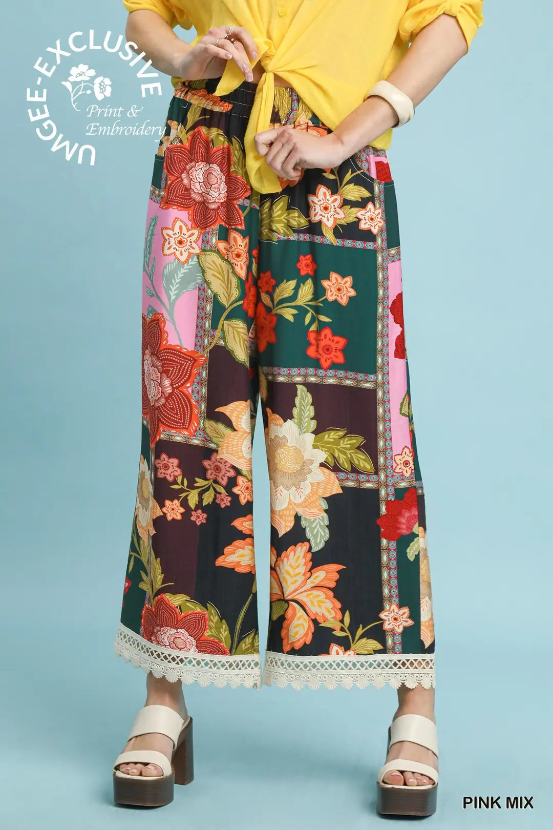 UMGEE PINK PATCH PANTS K1870