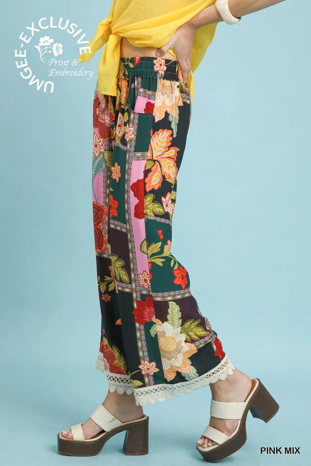 UMGEE PINK PATCH PANTS K1870