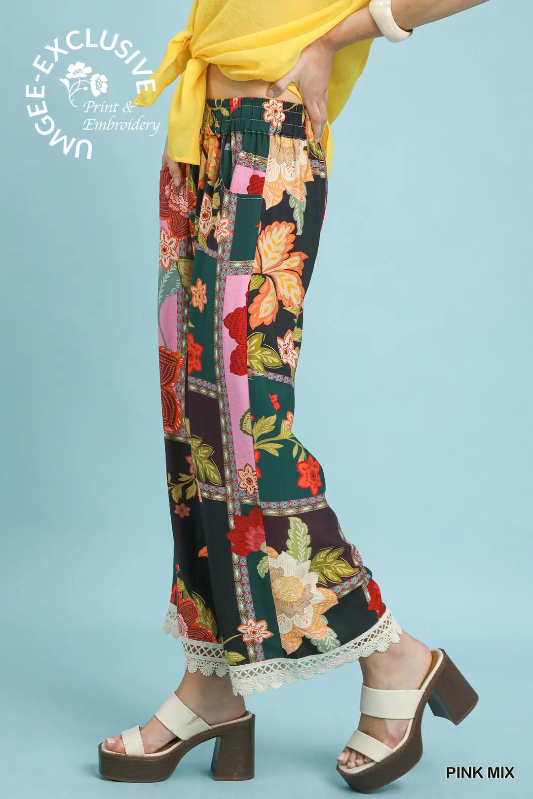 UMGEE PINK PATCH PANTS K1870