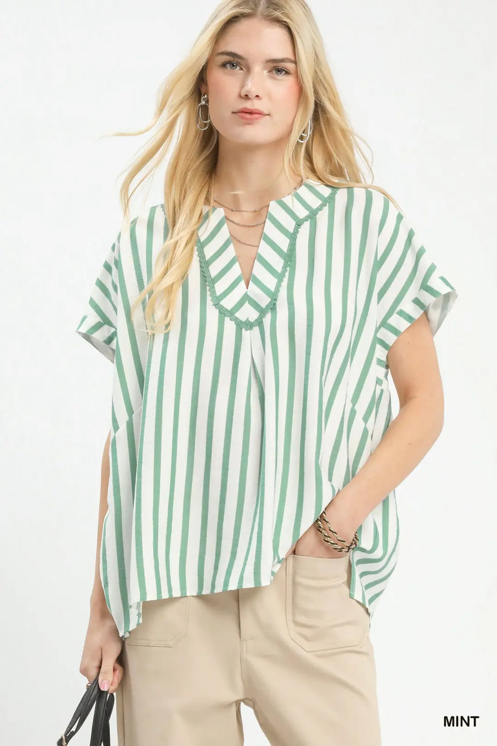 UMGEE MINT OVERSIZE TOP K2066