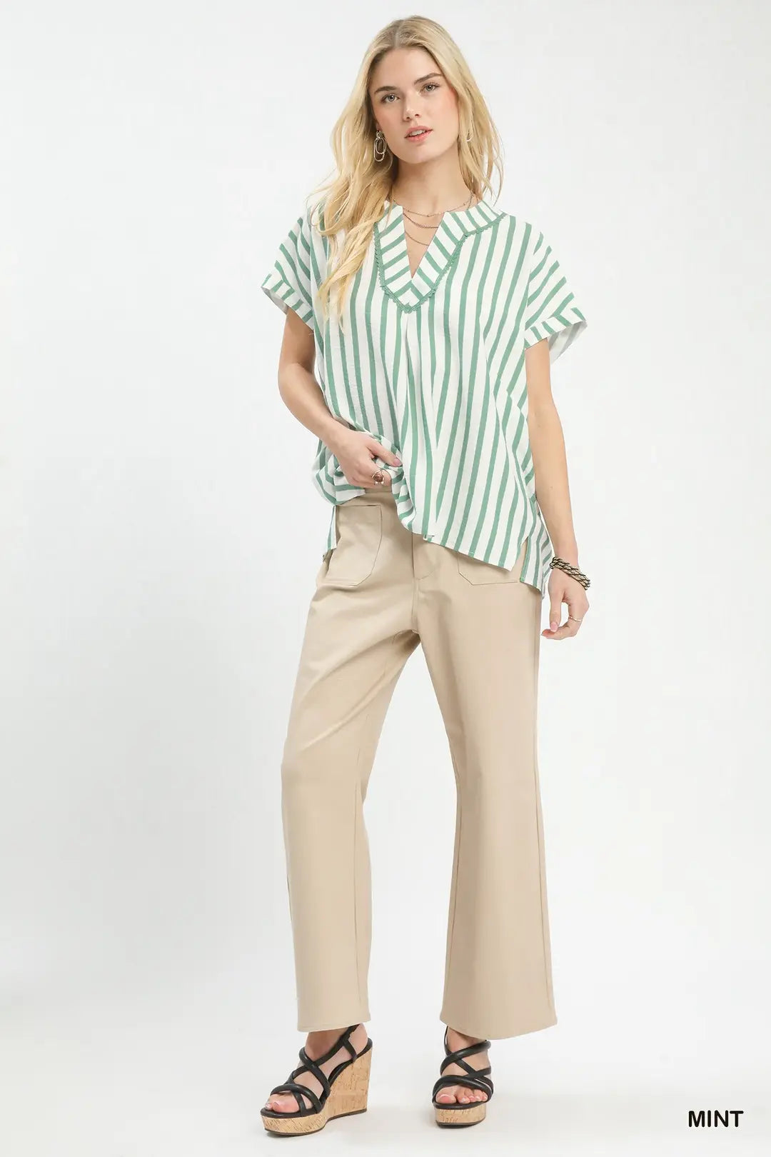 UMGEE MINT OVERSIZE TOP K2066