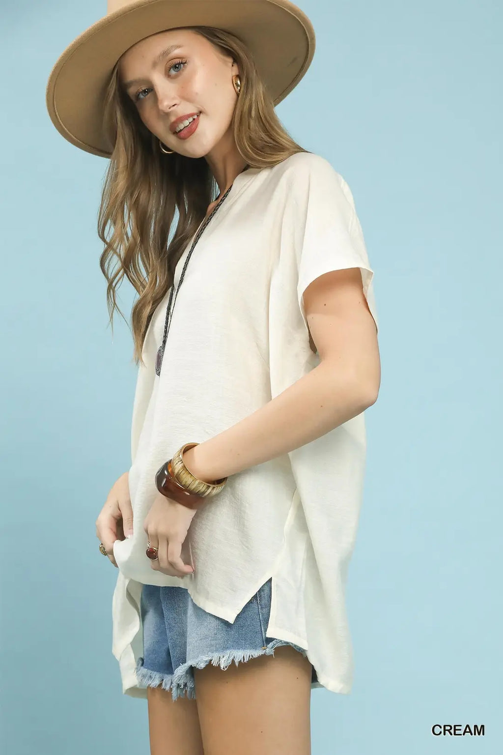 UMGEE VNECK TUNIC TOP D1010