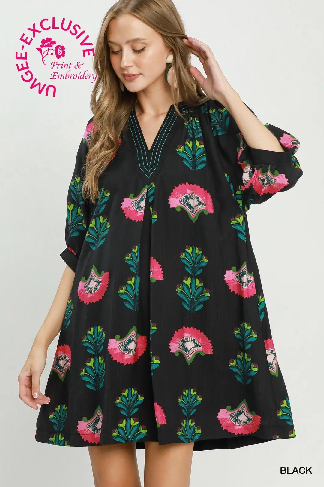 UMGEE BLACK MINI DRESS D1110
