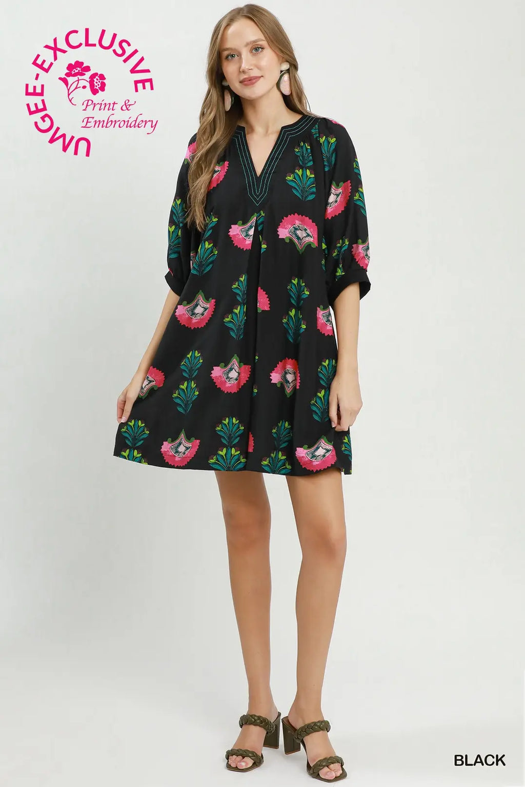 UMGEE BLACK MINI DRESS D1110