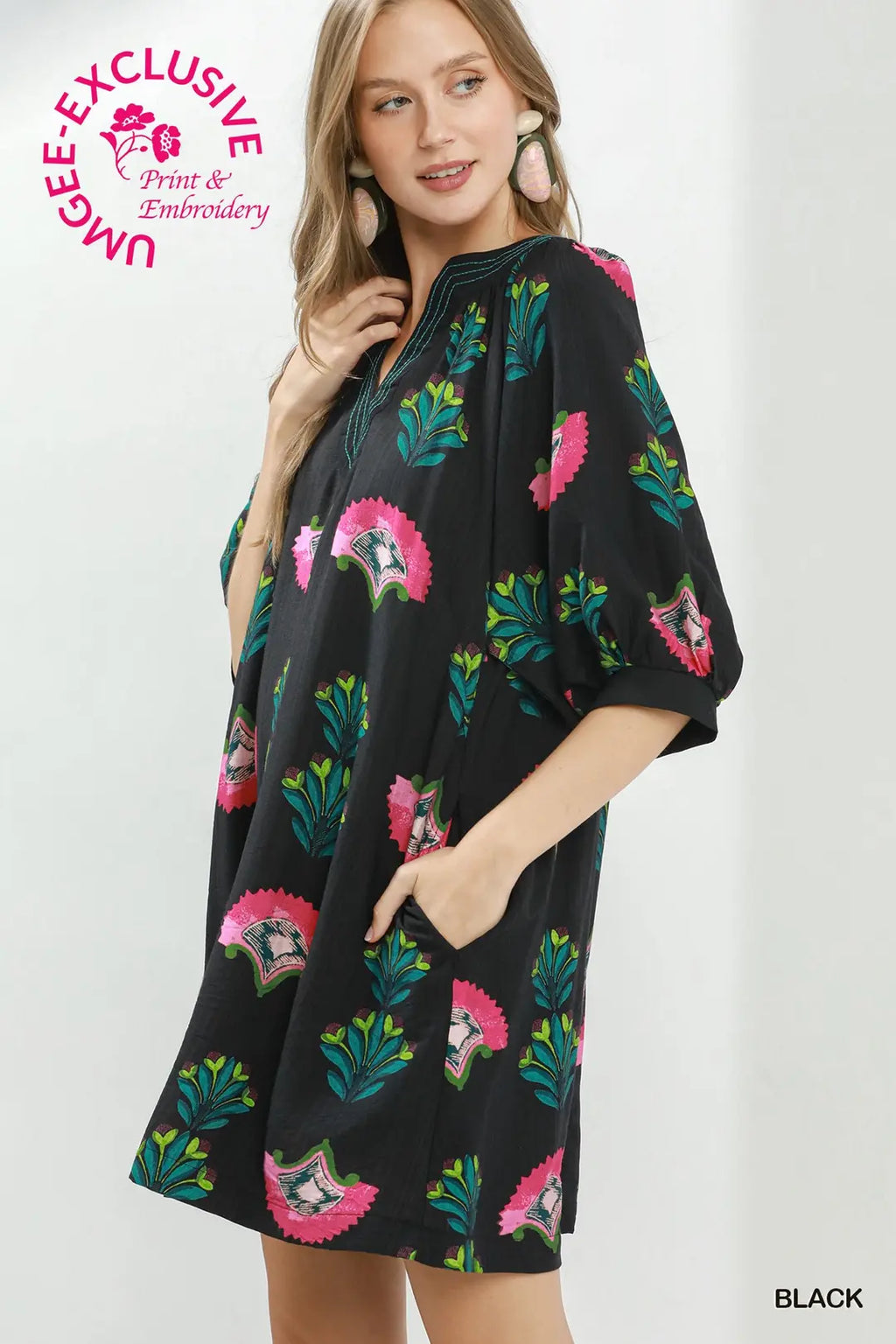 UMGEE BLACK MINI DRESS D1110