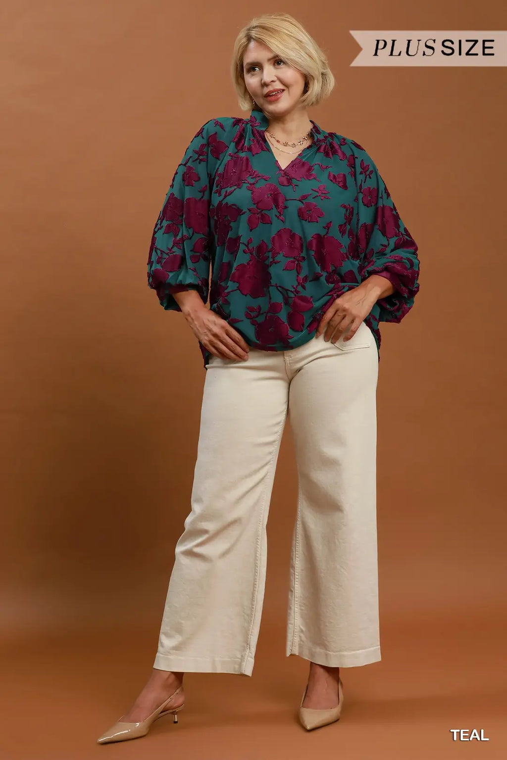 UMGEE TEAL BLOUSE WC6426