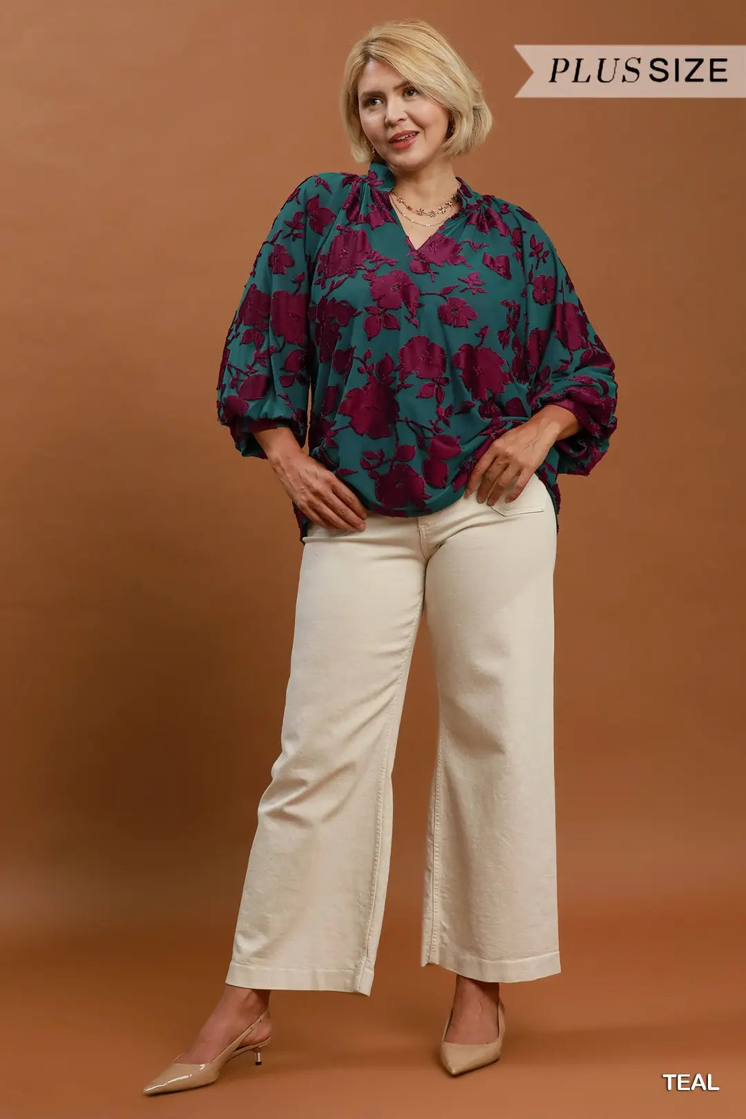 UMGEE TEAL BLOUSE WC6426