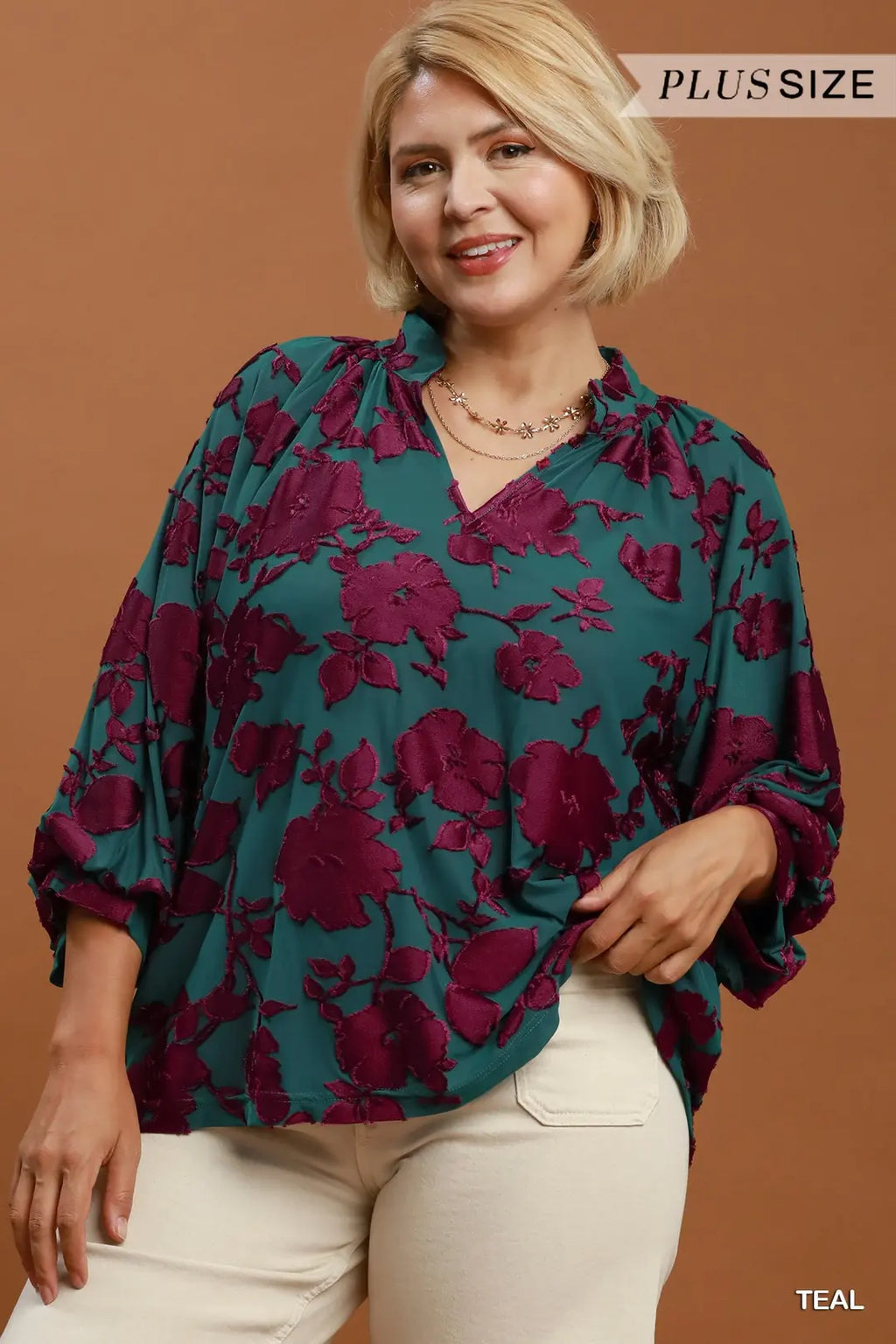 UMGEE TEAL BLOUSE WC6426