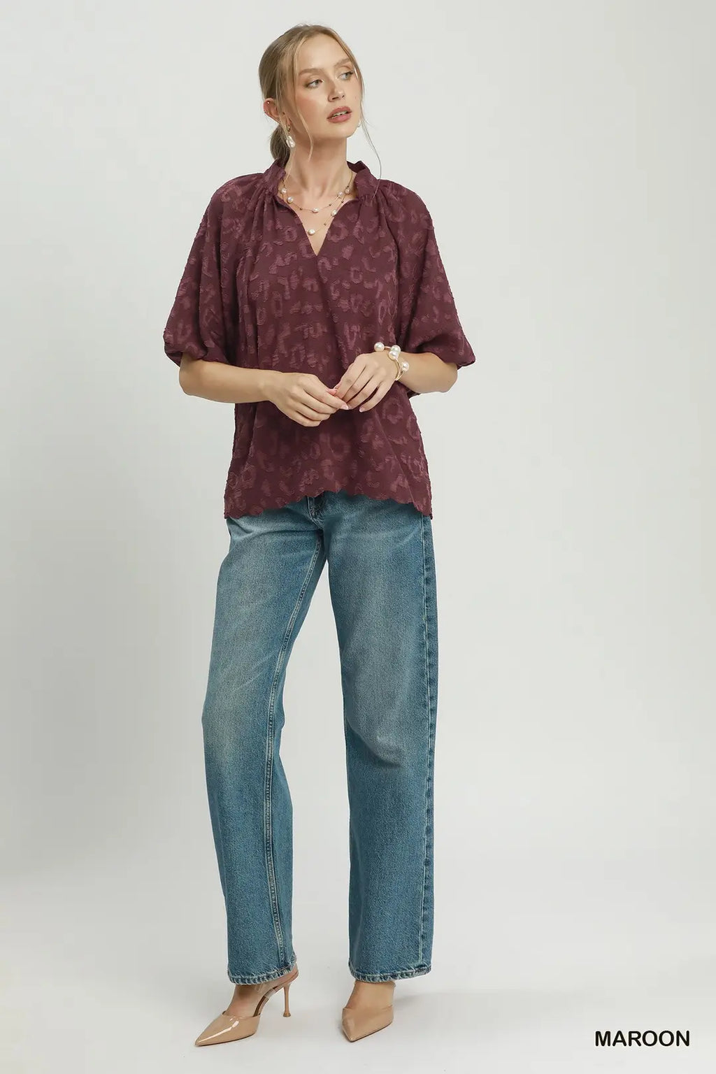 UMGEE MAROON TOP C6731