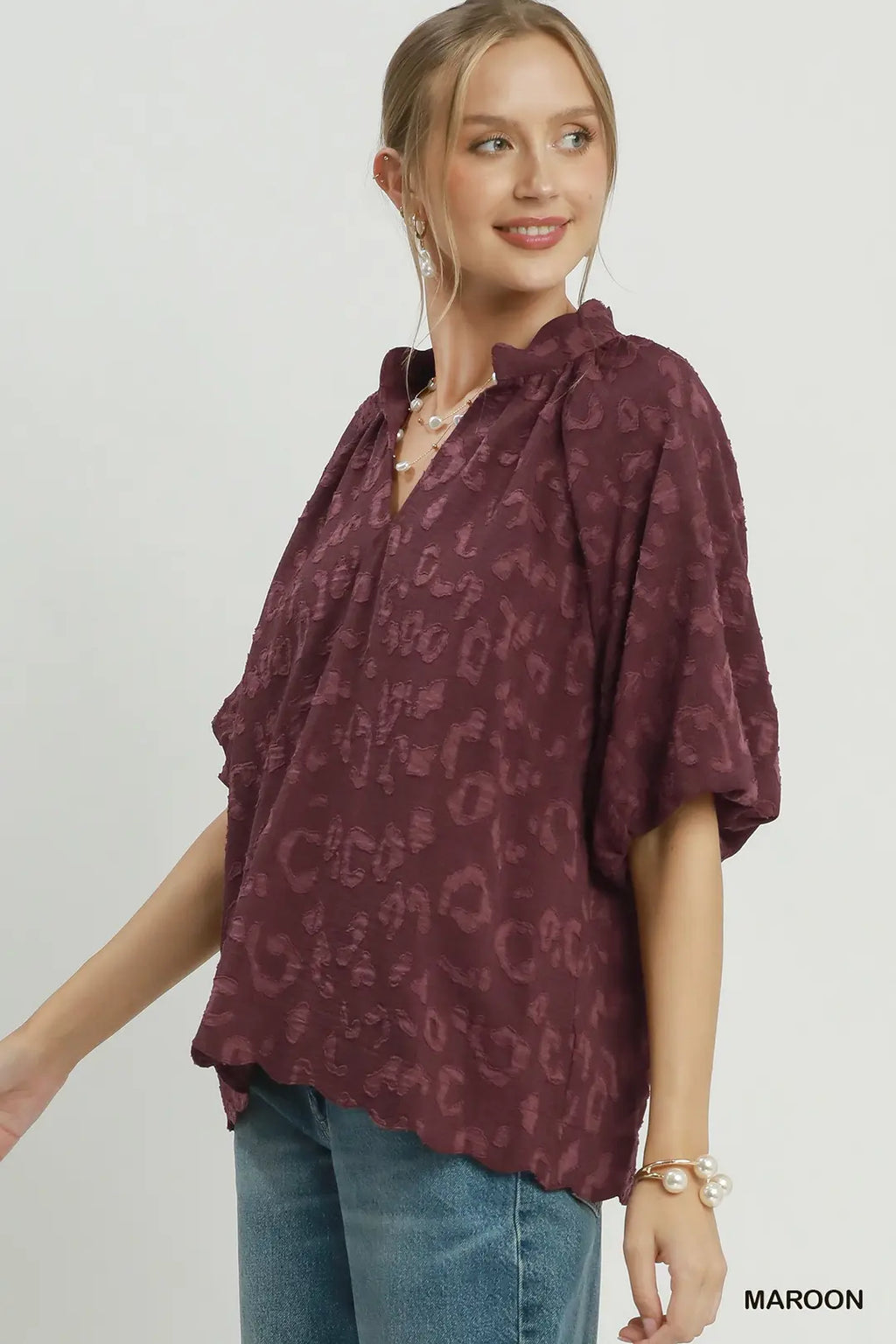 UMGEE MAROON TOP C6731
