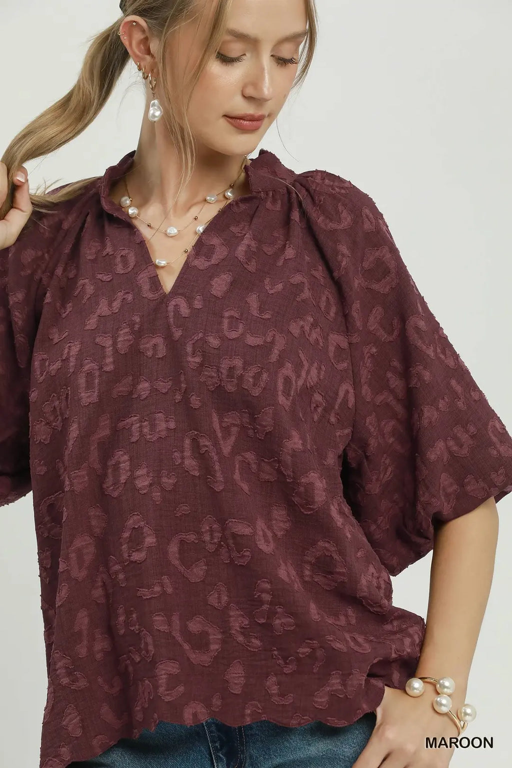 UMGEE MAROON TOP C6731
