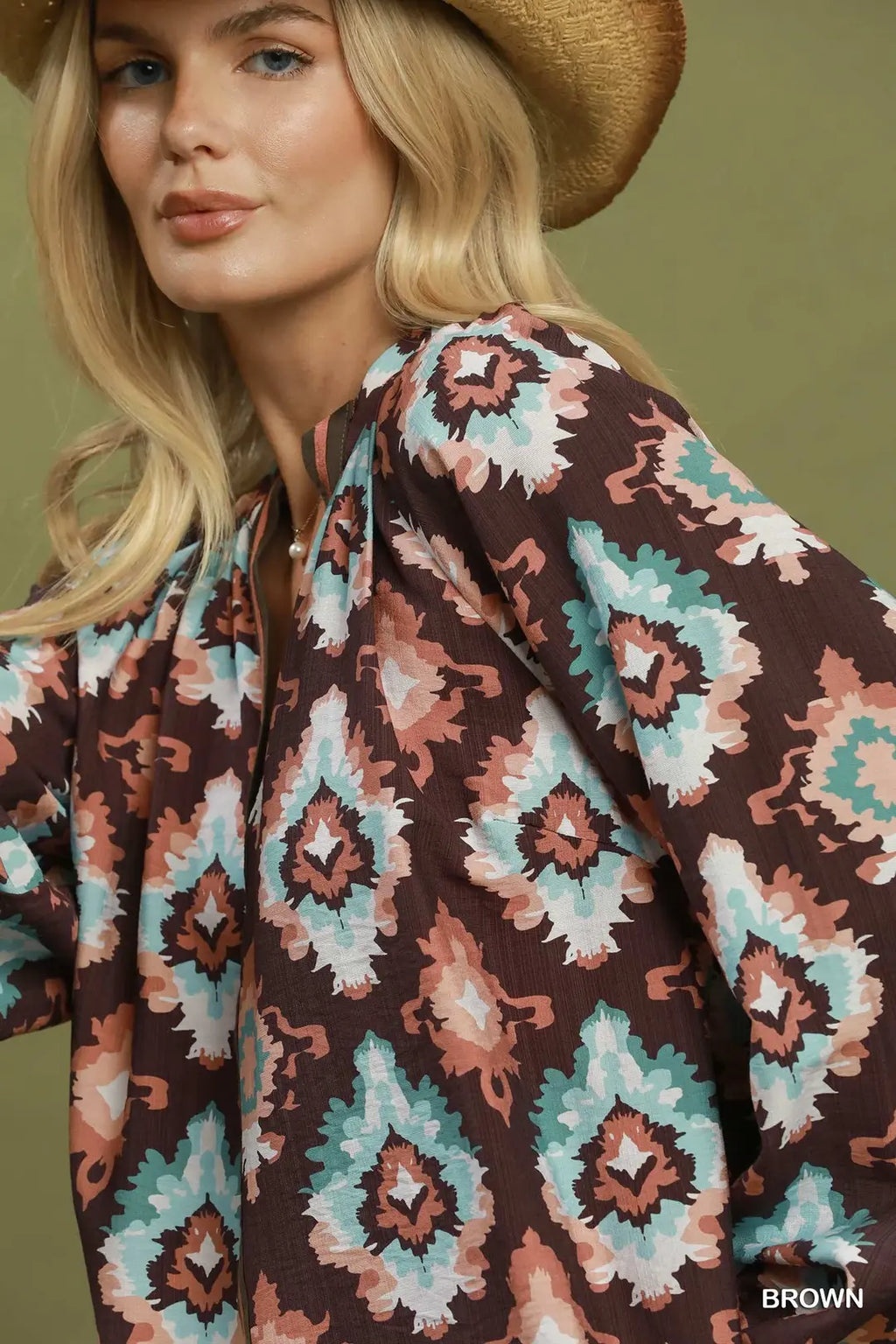 UMGEE BROWN  LS TOP D1362