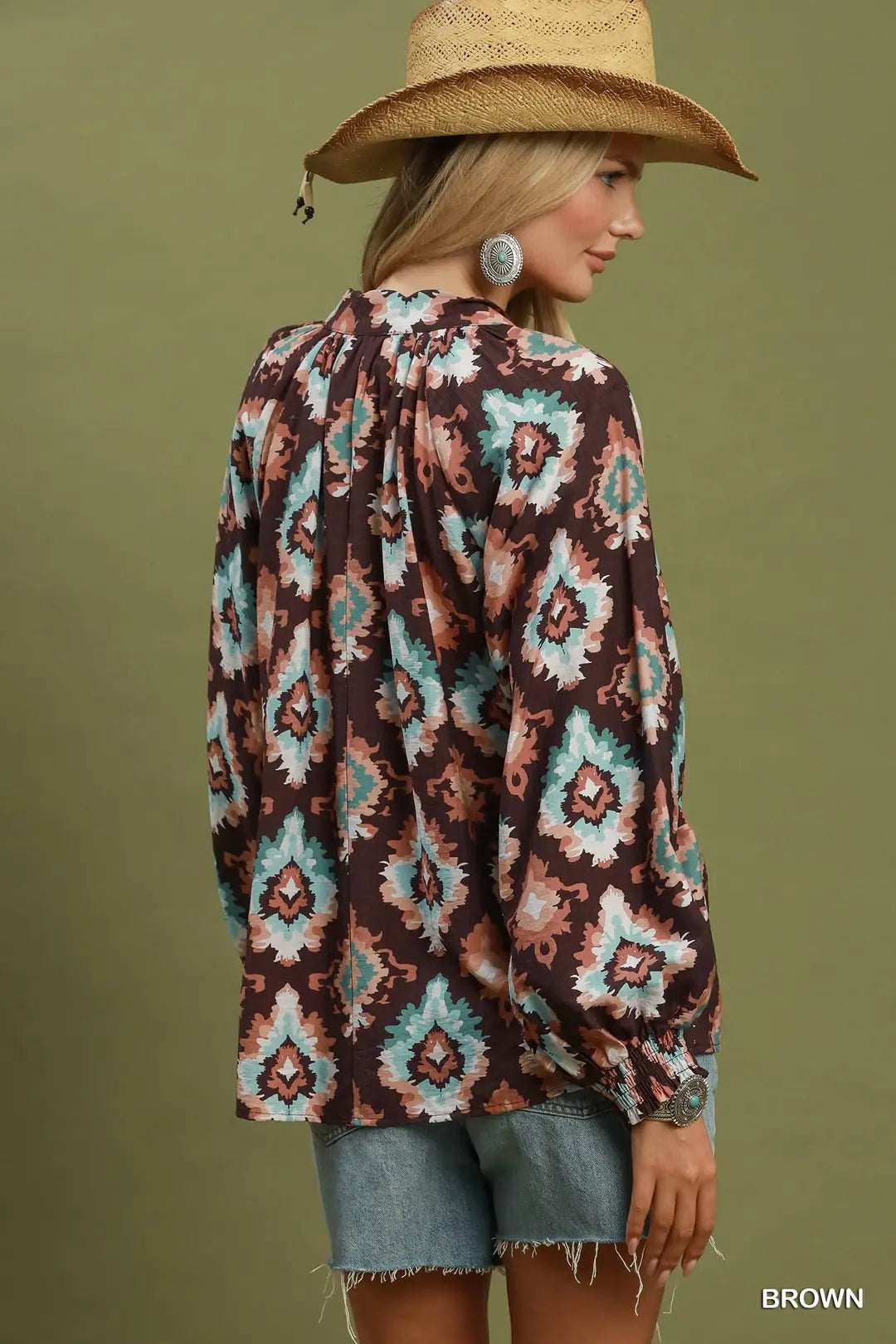 UMGEE BROWN  LS TOP D1362