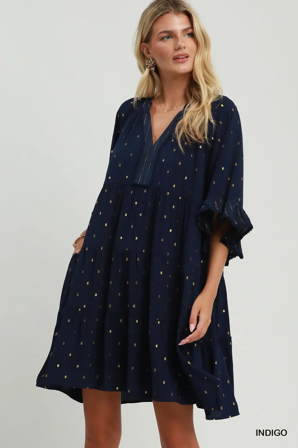 UMGEE INDIGO DRESS C6884