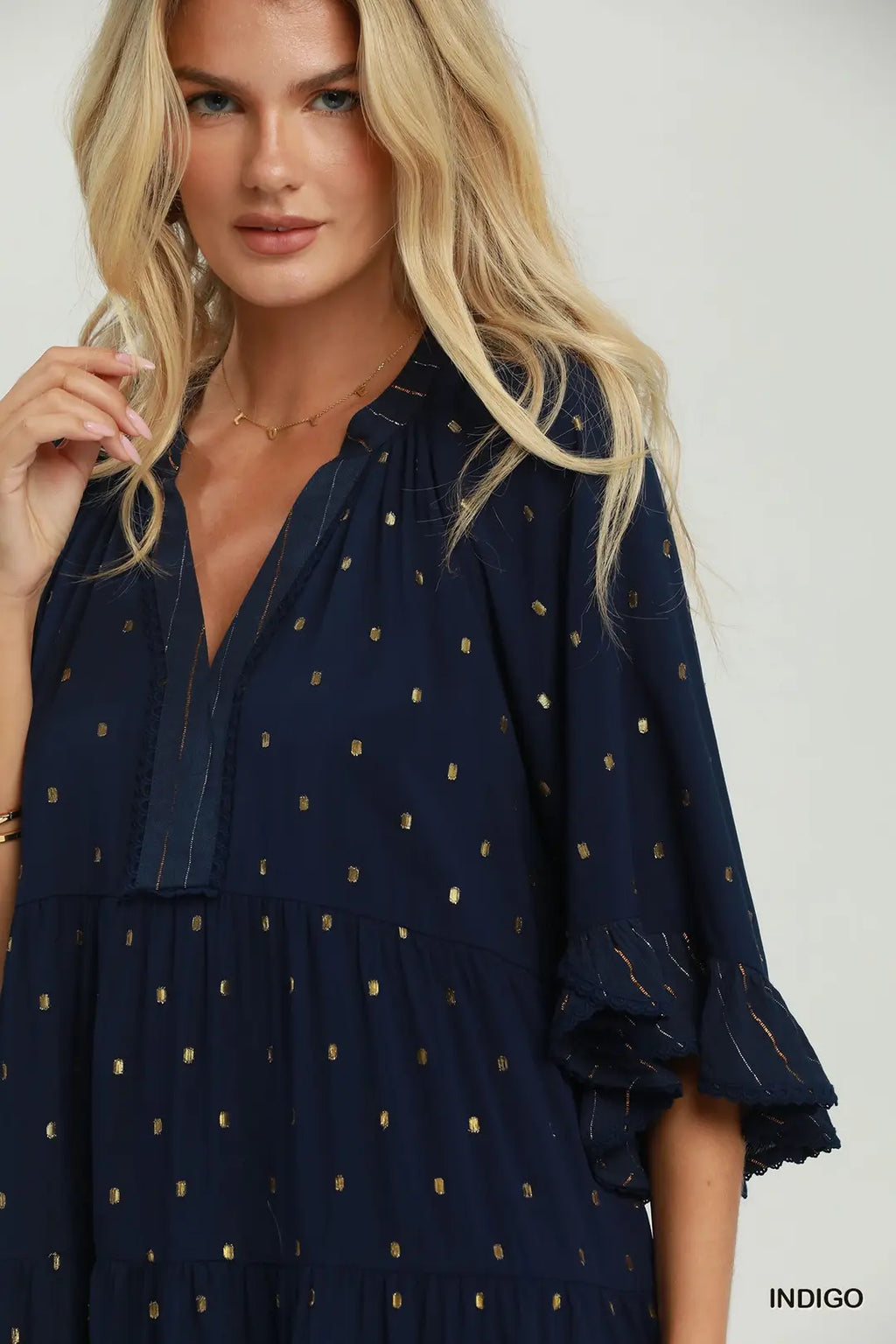 UMGEE INDIGO DRESS C6884