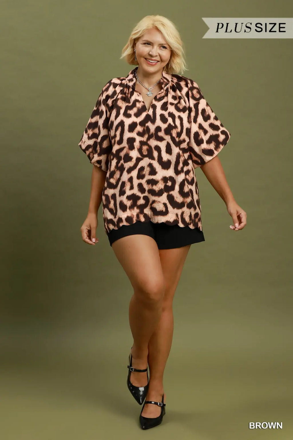 UMGEE BROWN ANIMAL TOP WC6874