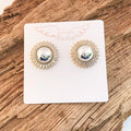 VIRTUE STARBURST DOME EARRINGS 3011SB