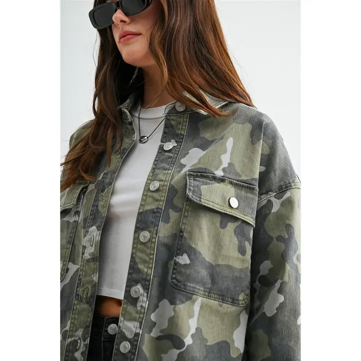 MICA MDP-J3881 GRAY CAMO SHACKET