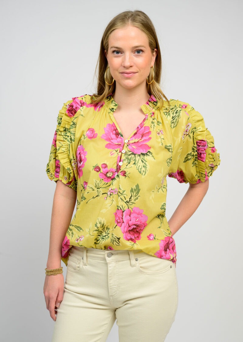 IJ RUFFLES /ROSES TOP 641487