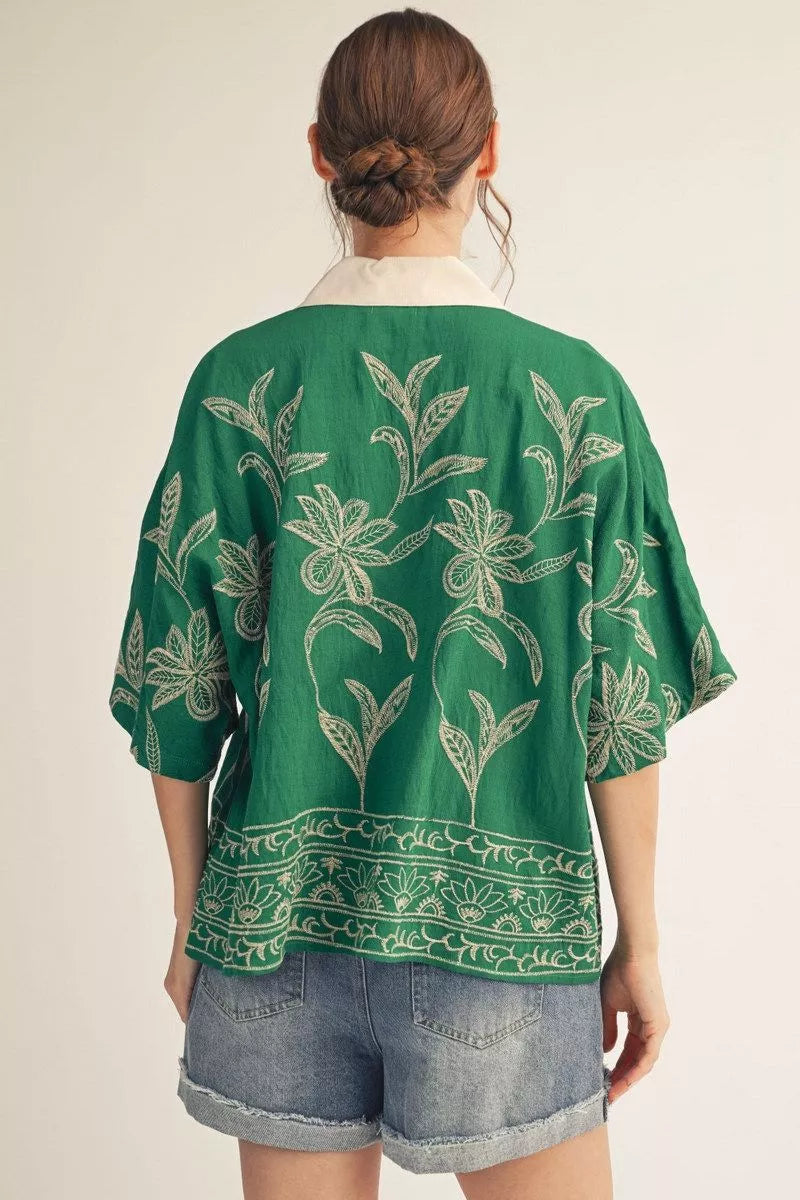 JODIFL J50740 KELLY GREEN TOP