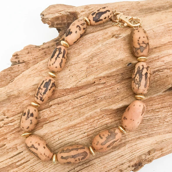 VIRTUE TUBE CORK STUDDED NECKLACE