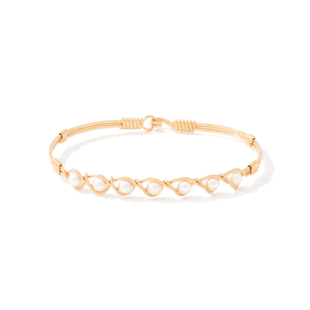 SIMPLE BLESSINGS BRACELET CRYSTAL PEARL 6.5"XS