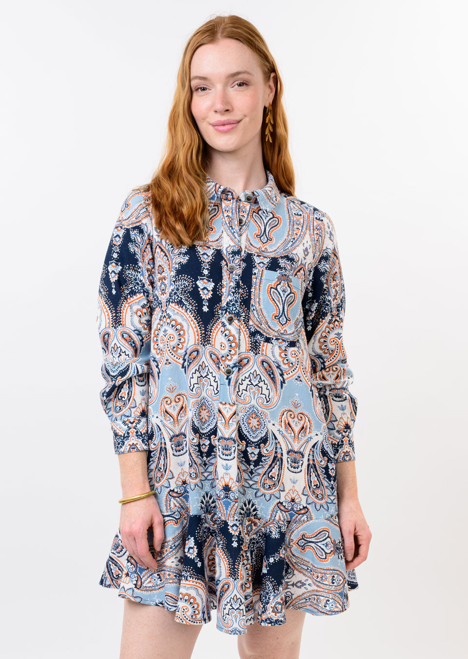 UF PAISLEY SHIRT DRESS 72658