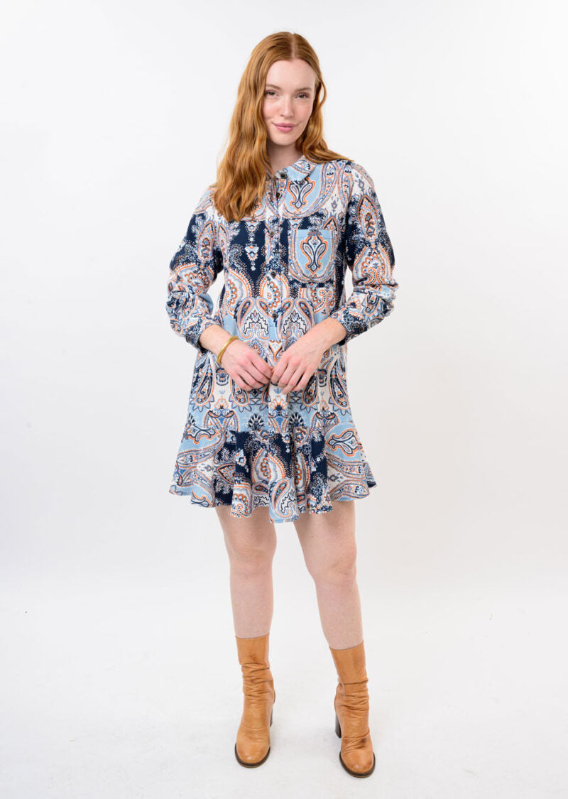 UF PAISLEY SHIRT DRESS 72658
