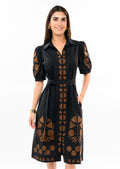 UF Placket Embroidered Dress 73697