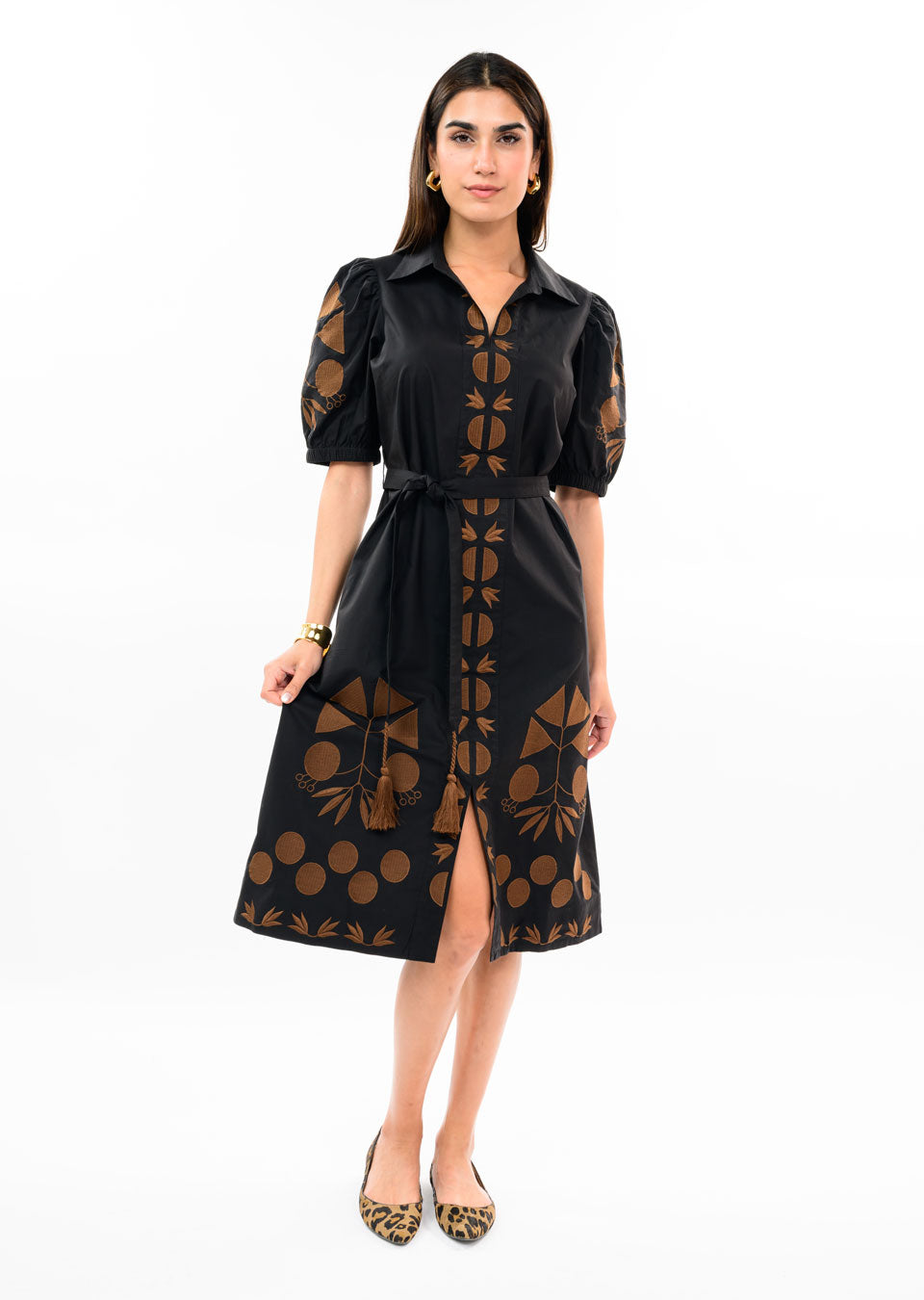 UF Placket Embroidered Dress 73697