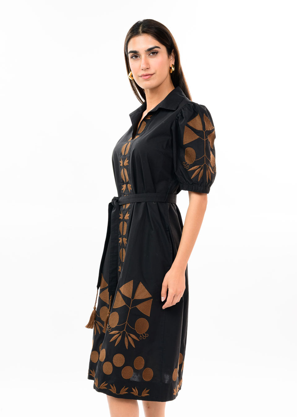 UF Placket Embroidered Dress 73697