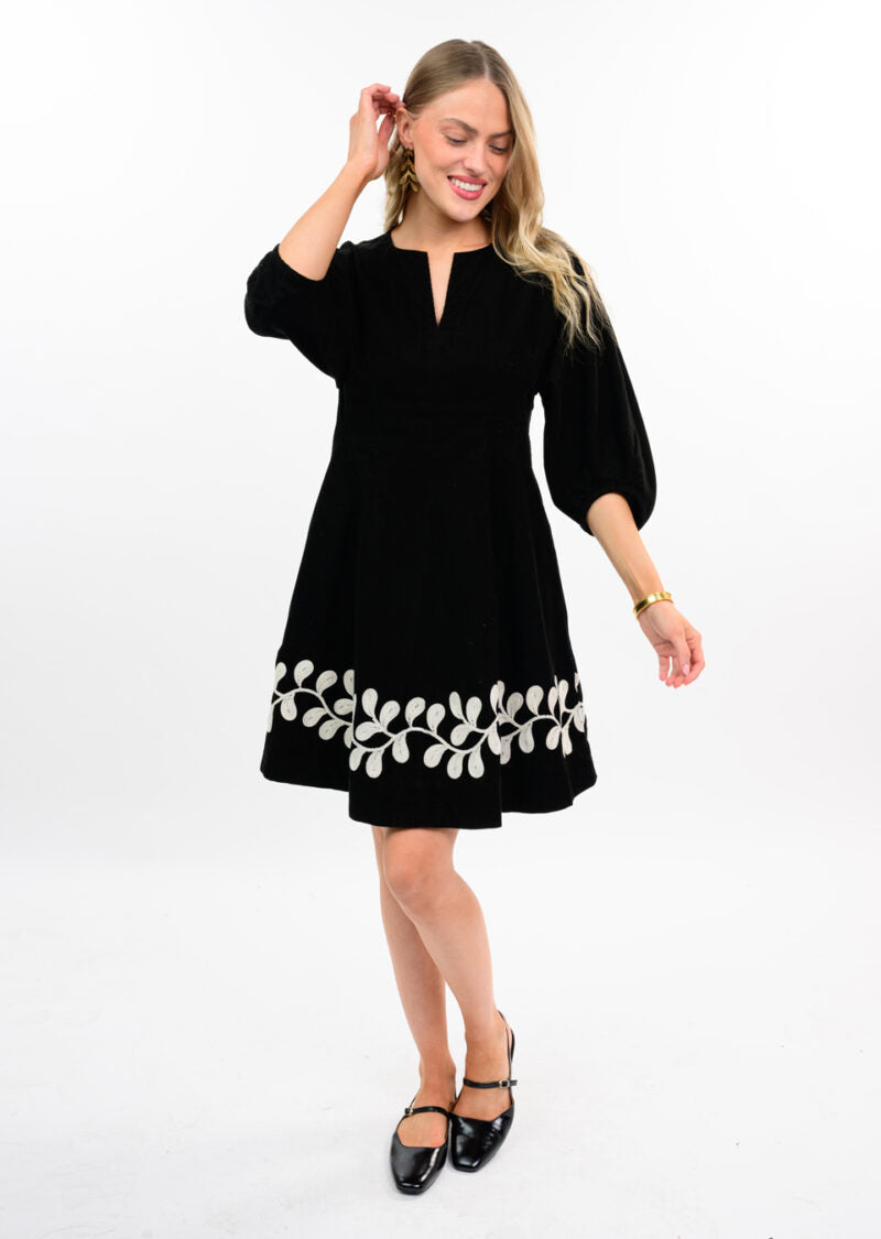 UNCLE FRANK VINE EMBROID DRESS