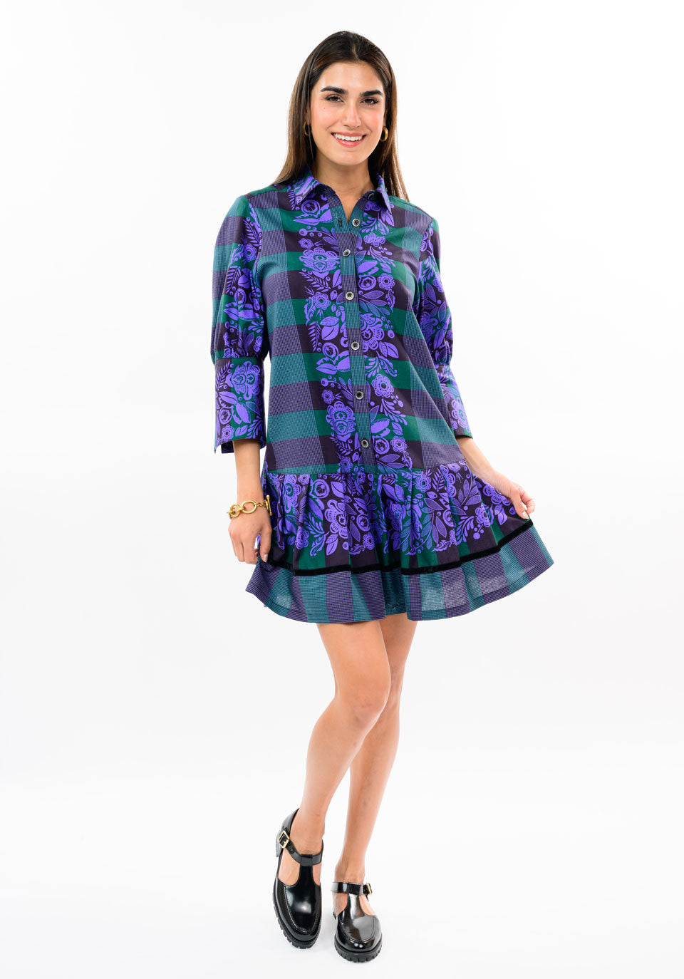 UF Pleated Skirt Drop Waist Dress 73728