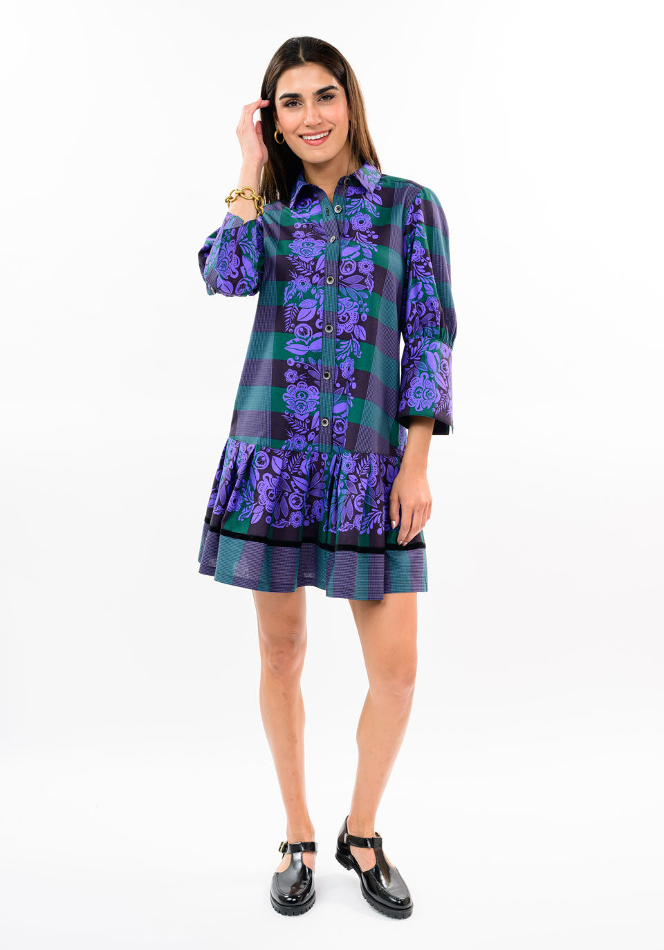 UF Pleated Skirt Drop Waist Dress 73728