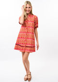 UF VEL RIB TRIMMED DRESS 73729